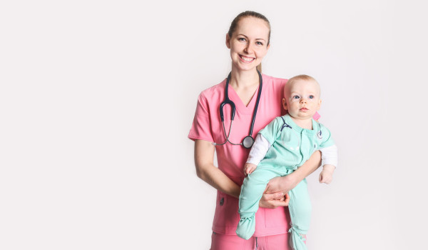 nurse and baby