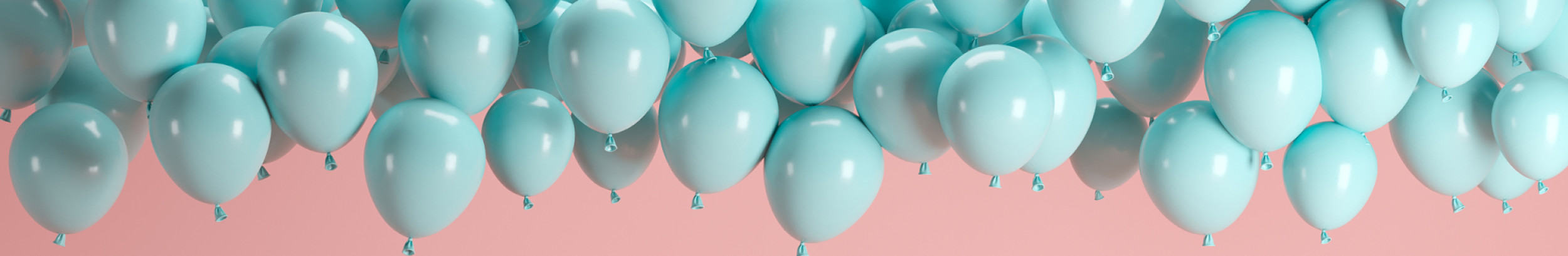 balloons on pink background