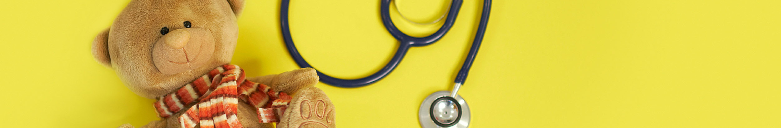 teddy and stethoscope yellow