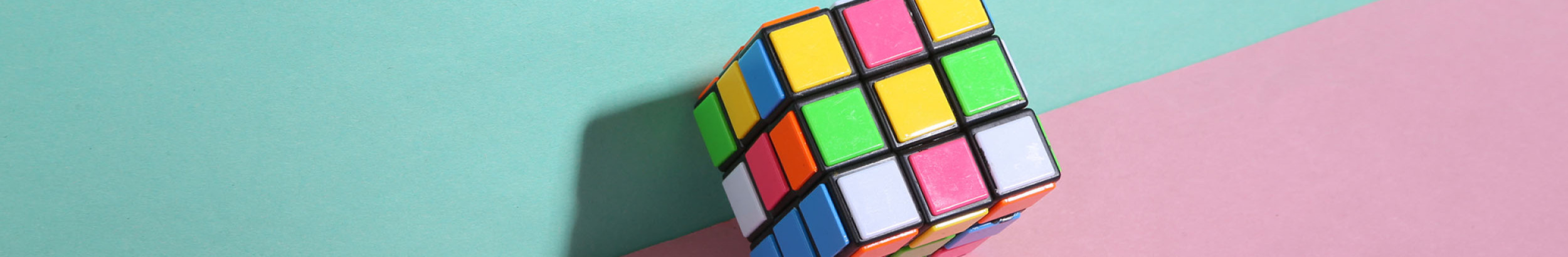 Rubik's cube bright background