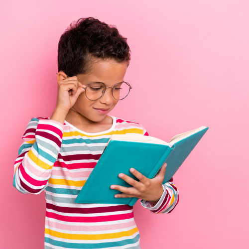 boy reading a book