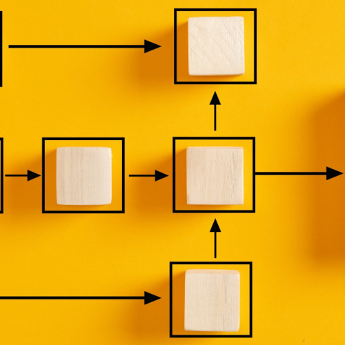 Wooden squares, connected 1